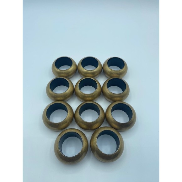 Elegant Gold Glittery Napkin Rings - Polypropylene, Metallic Lacquer - SET OF 11 - Picture 2 of 6